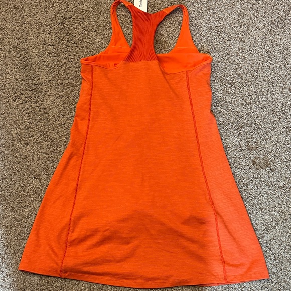 open lace back dress Mono B Macrame Active Dress AD-B0441 Fitness Fashions Orange / S main image 1